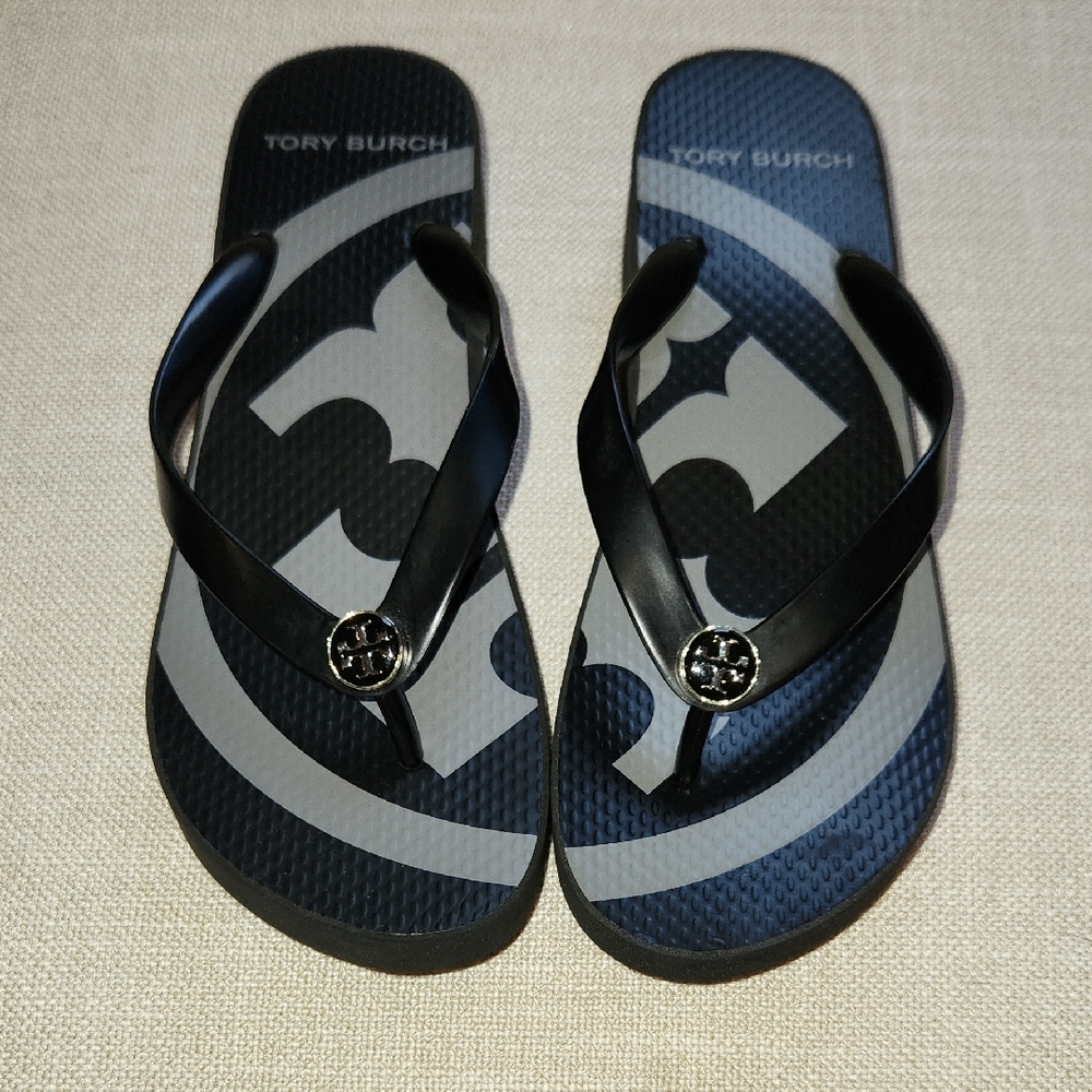 Tory Burch Black Flip Flops